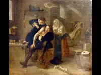 Sutura di una ferita minore presso un barbiere